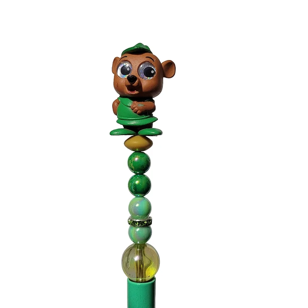 Disney Doorables Little John Beaded Ballpoint Twist Pen Topper Green